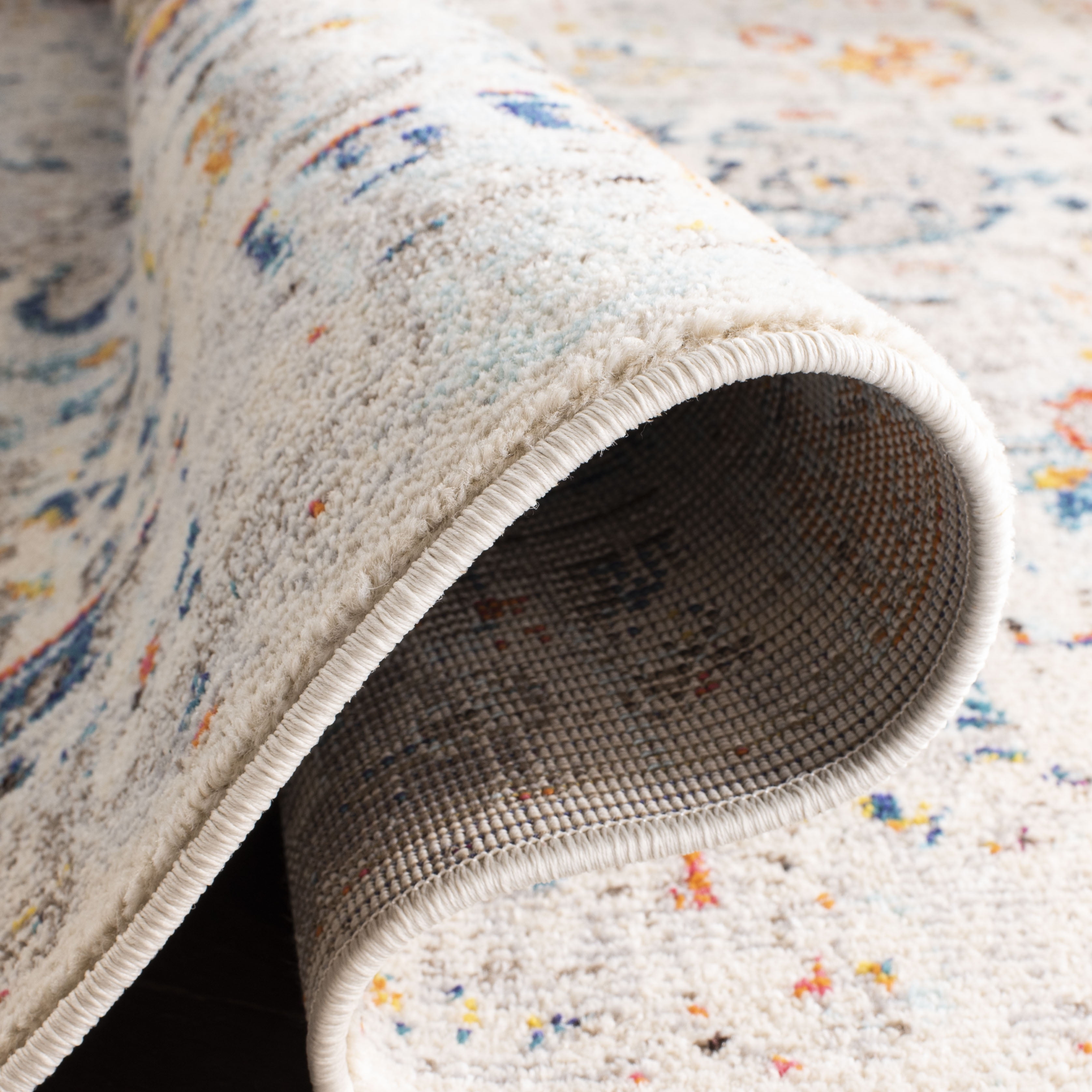 SAFAVIEH Madison Alys Vintage Traditional Runner Rug, Cream/Blue, 2'2" x 14'