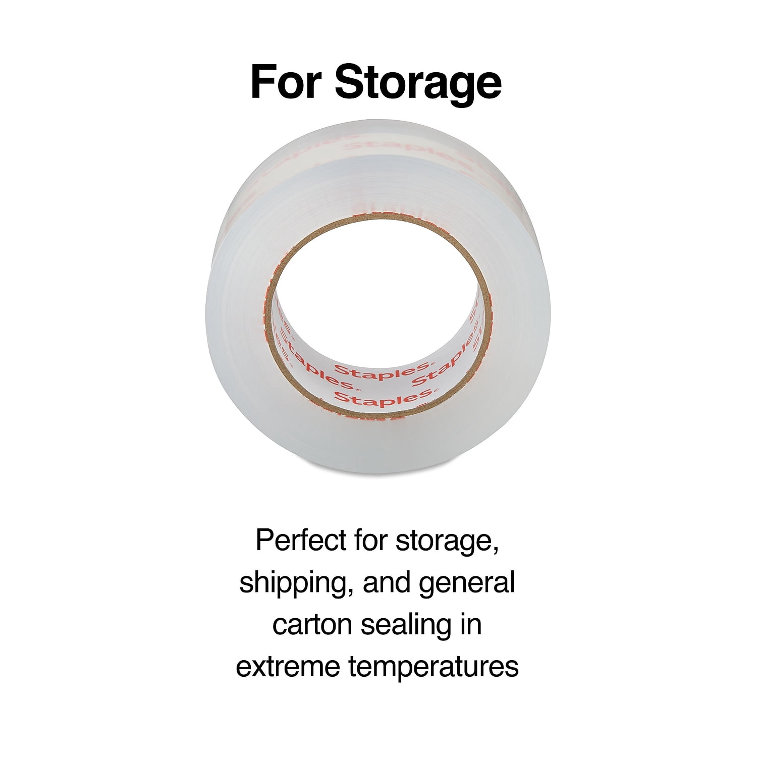 Staples Extra-Long Moving and Storage Packing Tape 1.88"W x 109 yds. Clear 12/Carton ST61008/52208VS