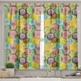 thumbnail image 2 of Ambesonne Vintage Valance & Curtain, Rainbow Color Geometric, 55"x30", Multicolor, 2 of 6