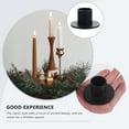 thumbnail image 3 of Sand Black Candlestick 4 Pcs Retro Holder for Desk Metal Stand Table Taper Conical Iron, 3 of 6