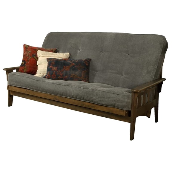 KODIAK Washington Queen Frame-Rustic Walnut Finish-Marmont Thunder Mattress