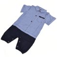 thumbnail image 4 of Pelele Infantil, Mono Corto Con Bordes Redondeados, Pelele Infantil Para Prevenir Resfriados Para Fiestas De Cumpleaños Cergrey Azul oscuro 80cm, 4 of 8