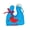 Blue, variant on 1/2Pcs Embroidery Vegetable Grocery Bag Keychain, Mini Plaid Shopping Bag Charm, Purse Handbag Decoration Accessories