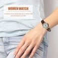 thumbnail image 4 of Miangastore Women Watch Simple Stylish Small Table Digital Face Leather Small Watch for Girl Students (Brown), 4 of 8