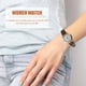 thumbnail image 3 of Reloj de mesa pequeño, sencillo y elegante, con esfera digital de cuero, para mujeres estudiantes (marrón), 3 of 8