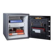 SentrySafe SFW123GDC Fire/Water Security Safe with Digital Keypad and Dual Key Lock, 1.2 Cu-Ft., Steel Grey