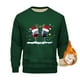 thumbnail image 1 of Blusas y camisas de cuello redondo y manga larga para hombre, blusa de poliéster con estampado navideño de copa de vino y terciopelo., 1 of 6