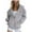 Light Gray, variant on Christmas Zip Up Hoodies for Women Long Sleeve Xmas Santa Graphic Hooded Sweatshirt with Pockets Jacket Coat Outerwear