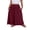 Wine red, variant on Asklazy Womens Boho Long Maxi Skirt A-Line Long Skirt with Pockets Elastic High Waist(S-2XL)