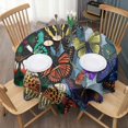 thumbnail image 3 of Multicolor Butterfly Group Pattern Round Tablecloth 60"x60",Wrinkle Wipeable Table Cloth for Kitchen Dining Room Picnic Patio Party, 3 of 6