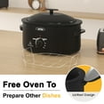 thumbnail image 5 of Sunvivi Roaster Oven with Self-Basting Lid, 8qt Electric Roaster with Removable Pan & Rack, Turkey Roaster Oven with Defrost & Warm Function, Stainless Steel, Black, 5 of 7