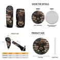 thumbnail image 6 of Yuyamidu Highland Cow Car Seat Cover Set of 15 American Flag Car Floor Mats Steering Wheel Cover Seat Belt Covers Daisy Handbrake Cover Set Coasters Auto Interior Accessories, 6 of 6