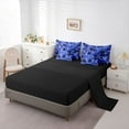 thumbnail image 5 of Feelyou Pixelate Miner Comforter Set 7pcs, Retro Blue Square Camo King Bedding Sets, 5 of 8