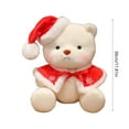 thumbnail image 3 of Articulated Christmas Teddy Bear - 12 Inch Soft Cuddly Holiday Doll with Moveable Limbs for Festive Decor and Cozy Bedtime Companion, 3 of 6