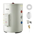 thumbnail image 1 of VEVOR Calentador de agua eléctrico con tanque de 12 galones, calentador de agua caliente de punto de uso de 1600 W con pantalla LED, control de perilla, salida lateral, gris, 1 of 9