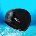 thumbnail image 3 of Swim Cap, Long Hair Swimming Cap, PU Swim Cap, Swim Cap for Men Women Special Desgin Shower Cap Waterproof Swim Cap for Long Thick or Curly Hair, 3 of 6