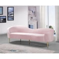 thumbnail image 2 of Maklaine Contemporary Upholstery Velvet Sofa in Pink, 2 of 8