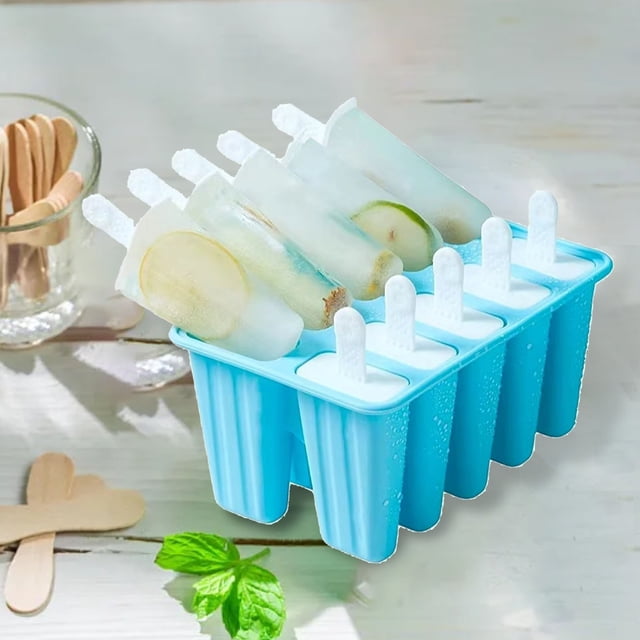 DIY Silicone 10 Pieces Silicone Ice Tray Reusable Ice Maker Tools + Cleaning Brush + Funnel Stocking Gadgets Running Gadgets Men Seashell Soap Dish Sphere Ice Cubes Silicone Ring