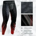 thumbnail image 2 of DXM SPORTS Men’s Compression Pants, Athletic Leggings  - X-Large, Black/Red, 2 of 7