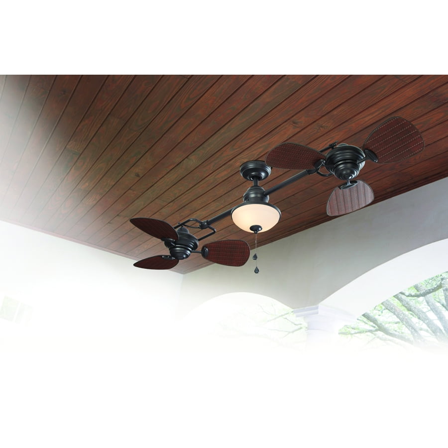 Harbor Breeze Twin Breeze Ii 74 In Oil Rubbed Bronze Indoor