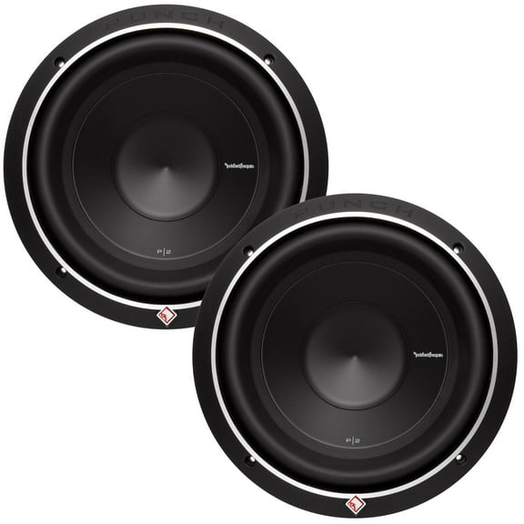 Rockford Fosgate P2D4-10 10" Subs - Dual 4-Ohm, 300W Rms, 600W Peak