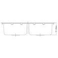 thumbnail image 2 of Dawn® Top Mount Round Equal Double Bowl Sink with One Pre-Cut Faucet Hole, 2 of 3