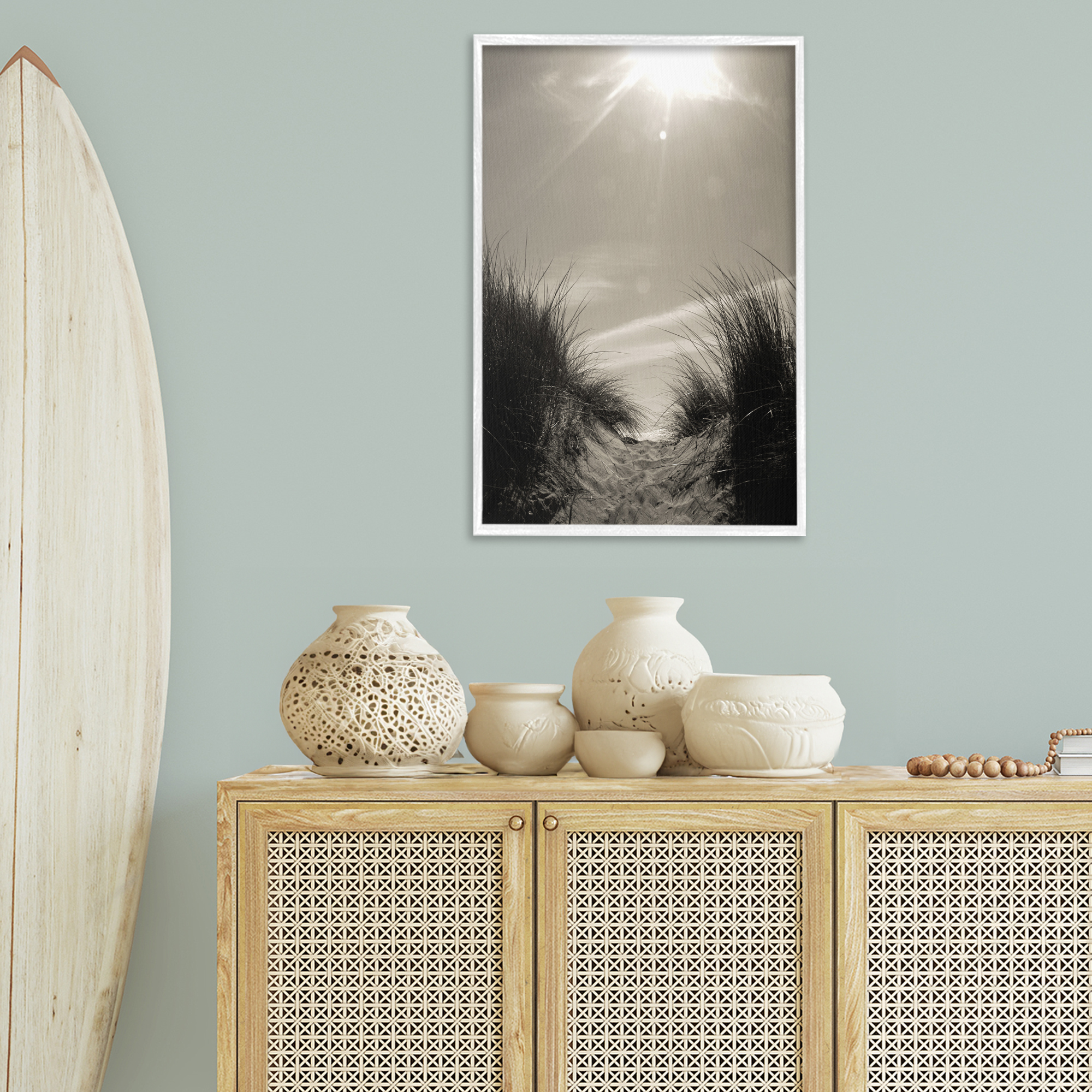 Stupell Industries Dune Valley Landscape Coastal Photography White Framed Art Print Wall Art, 20 x 30