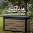 thumbnail image 3 of Keter Signature 100 Gallon Durable Resin Outdoor Deck Box Storage Organization, Ashwood, 3 of 12