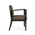 thumbnail image 2 of Amherst Wood Reception Waiting Guest Chair / Black Wood / Brown / Brown, 2 of 5