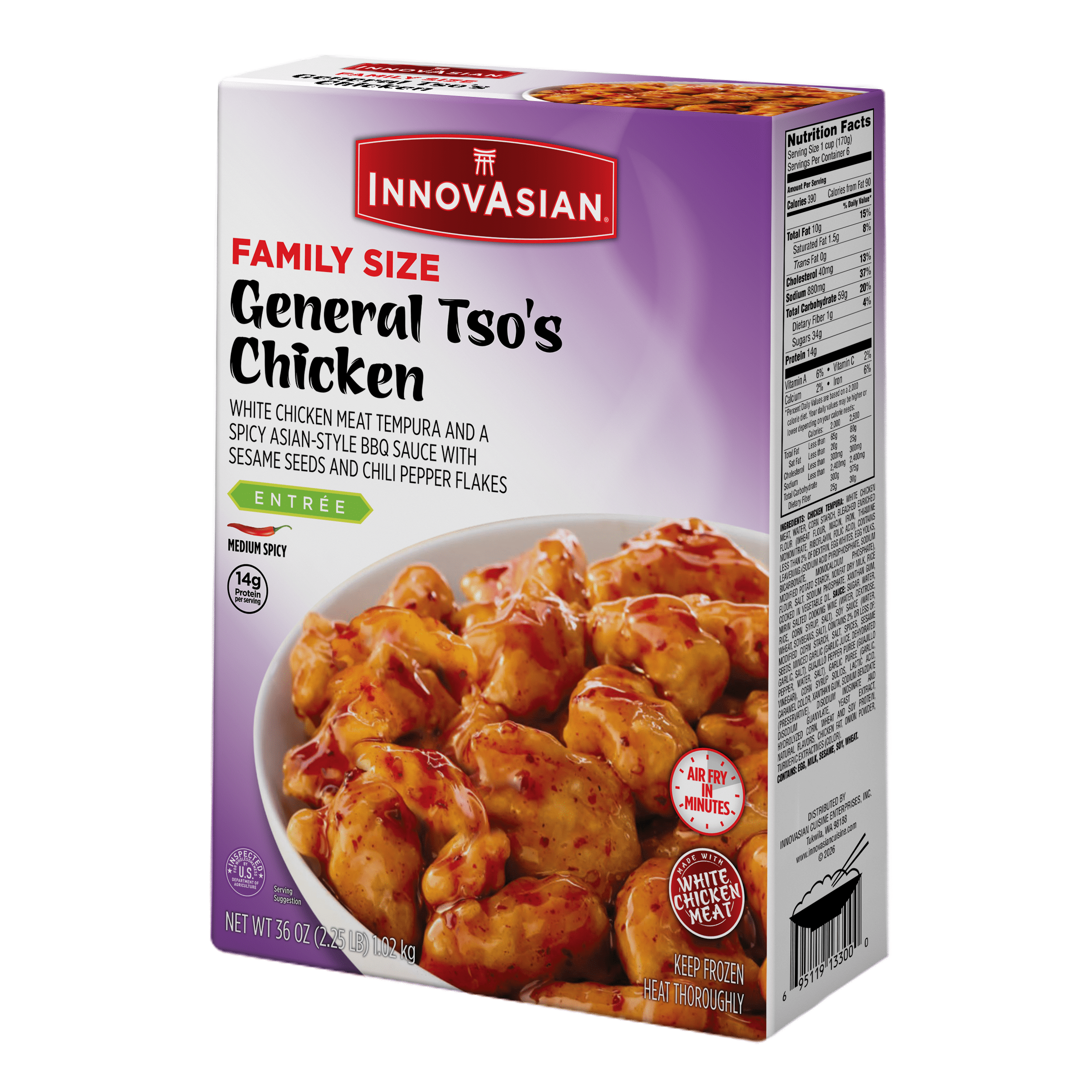 InnovAsian General Tso's Chicken, 36 oz (Frozen Meal)