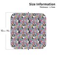 thumbnail image 2 of Leather Coasters with Heat-resistant for Drinks, French Bulldog Colorful Flower Cup Coasters Cup Pad Mat for Tabletop Protection, Coffee Table, Office Desk and Housewarming Gift, 2 of 5