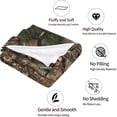 thumbnail image 2 of Couverture Camo - Couverture de Chasse en Forêt, Camo Réaliste d'Arbre, Vert Brun, 80"x60 Pouces, 2 of 7