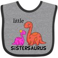 thumbnail image 3 of Inktastic Little Sistersaurus Girls Baby Bib, 3 of 4