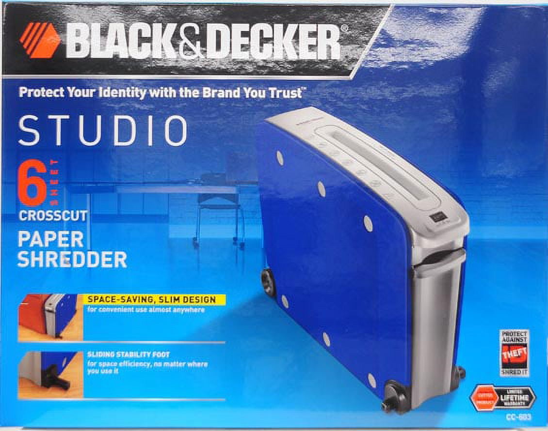 Black & Decker CC800 8-Sheet Crosscut Paper Shredder 