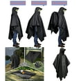 thumbnail image 3 of Hooded Rain Poncho for Adults - Waterproof Lightweight Unisex Raincoat with Pocket, Ideal for Hiking, Camping, and Emergencies, Black, 3 of 7