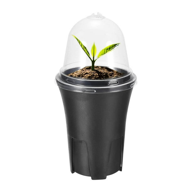 Maceta redonda de plástico para flores de vivero, cubierta para jardín y exterior.