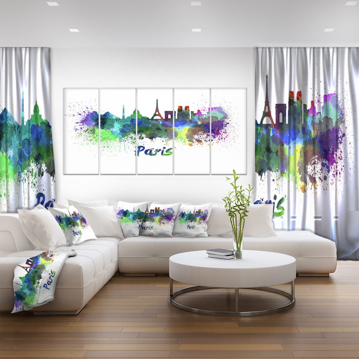 Design Art Paris Skyline Canvas Print