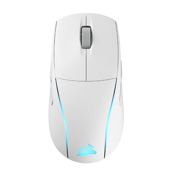 Corsair M75 Wireless RGB Lightweight FPS Gaming Mouse with 26,000 DPI, Swappable Side Buttons and Compatible with iCUE PC (White)