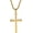 gold no chain, variant on Unisex Stainless Steel Personality Simple Plain Twist Cross Pendant Amulet Crucifix Necklace Christian Jewelry