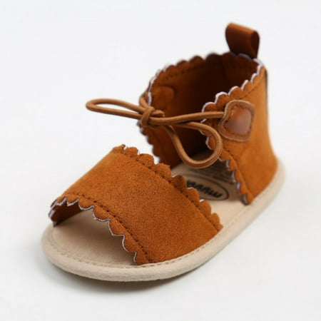 

Baby Polka-dot Lace-up Non-slip Walking Shoes anti-slip soft sole sandals first walkers baby hollow design sandals