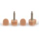 thumbnail image 4 of 6 Pares TPU Alto Tacón Puntas Zapatos Reemplazo Tapa para Mujeres Alto Tacón Zapatos 3mm Pasador, 10x9mm U Forma Tacón Reparación Tapas, Beige, 4 of 5