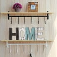 thumbnail image 4 of [Big Save!]Rustic Wood Text Decorative Sign of ”HOME”，Free Standing Ornaments Wooden Cutout Letters Multicolor, 4 of 6