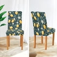 thumbnail image 3 of Yayeee 4 Pack Dining Chair Covers Stretch Parson Chairs Slipcovers Seat Protector, Blue Floral Lemons, 3 of 6