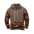 thumbnail image 2 of DODADAWANJ Aztec Hoodies for Men Color Block Drawstring Hoodie Big and Tall Hooded Sweatshirts for Christmas Gifts L, 2 of 3