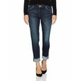 riders by lee indigo women's fringe cuff boyfriend jean