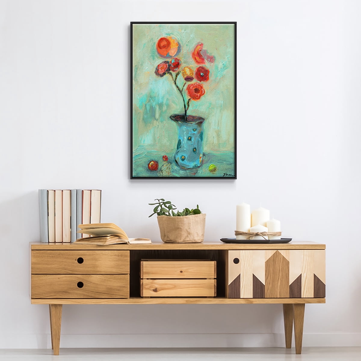 Orange Pop Framed Premium Gallery Wrapped Canvas - Ready to Hang