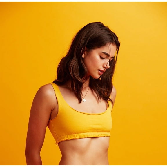 Tropic of C Movement Bandier MARIGOLD Women's SweatC Bra Top XL