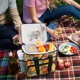thumbnail image 5 of FORMRS Insulated Cooler Bag 24 Cans Capacity Soft Leakproof Lunch Box with Side Pockets, Retro Autumn Leaves, 5 of 7