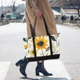 thumbnail image 4 of FORMRS Laptop Tote Bag for Women with 15.6" Computer Compartments Handbag, White Watercolor Sunflowers, 4 of 7