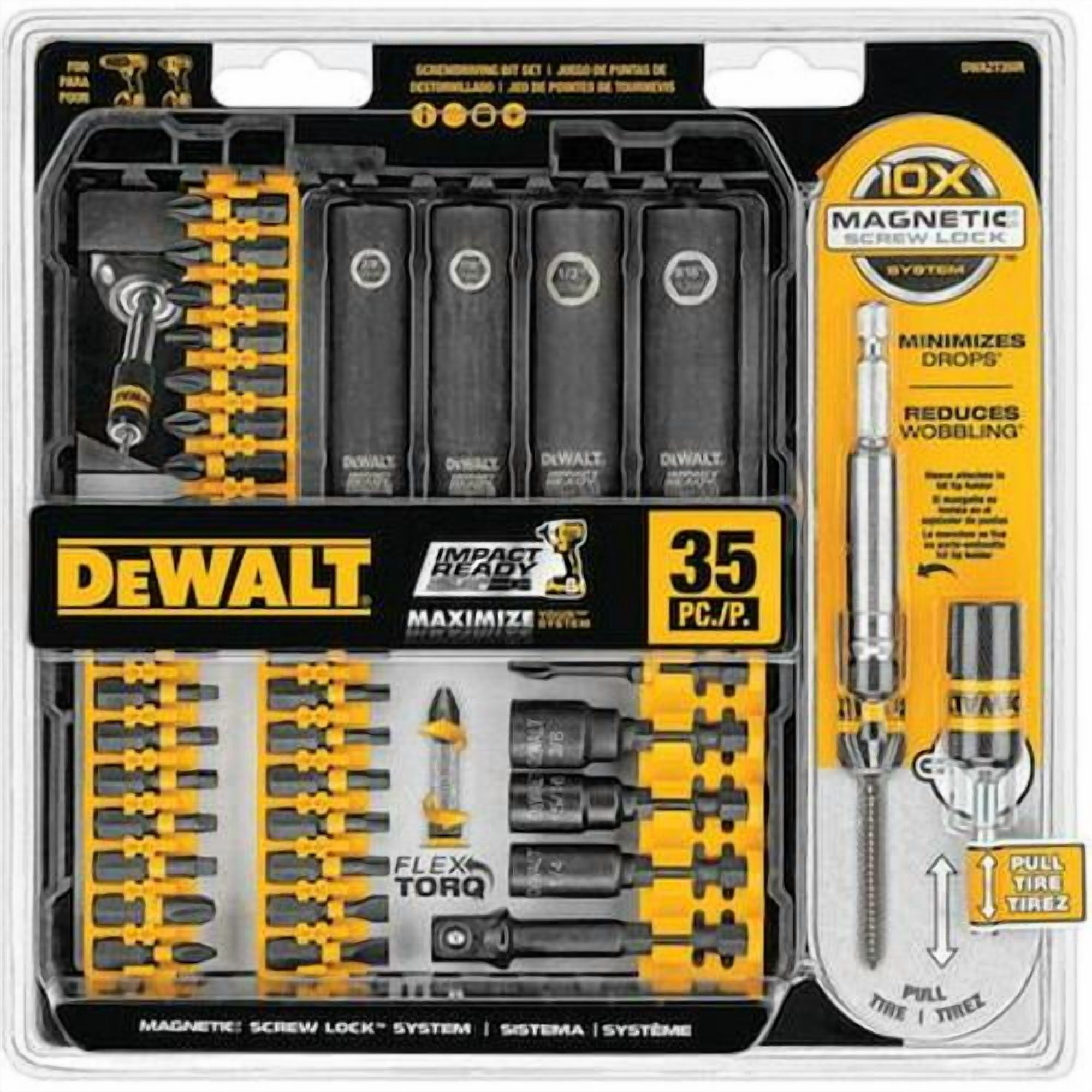 Dewalt FlexTorq(R) IMPACT READY(R) Screwdriving Bit Sets with ToughCase(R)+ System